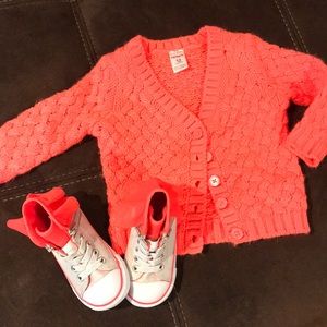Carters coral sweater- 12 months